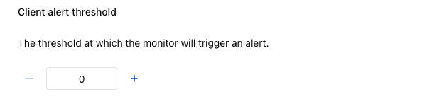 Client alert threshold