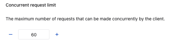 Concurrent request limit