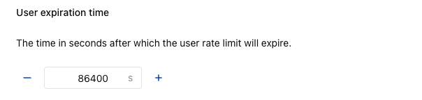 User expiration time